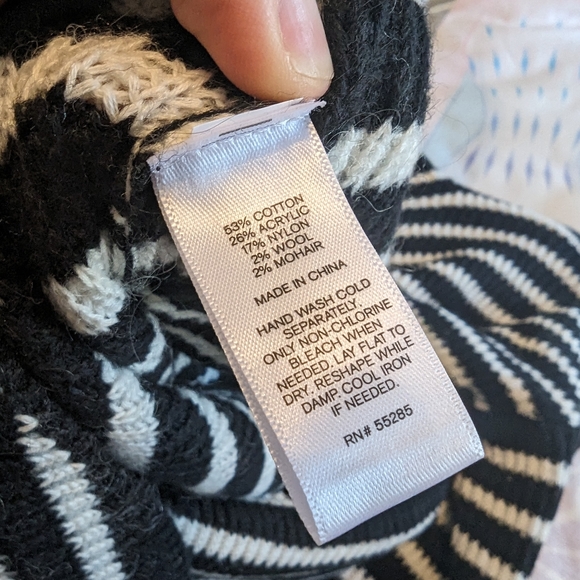 Express Black and White Striped Sweater (NWT) - Picture 3 of 4